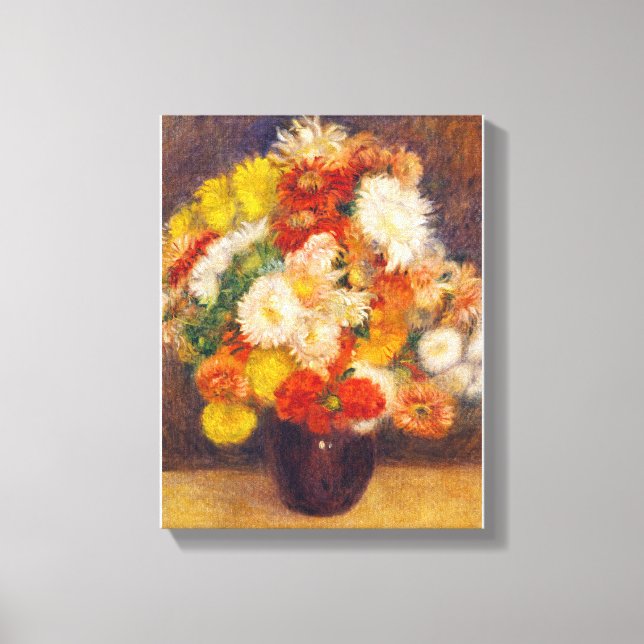 Toile Bouquet de Chrysanthèmes par Auguste Renoir Toujou (Recto)
