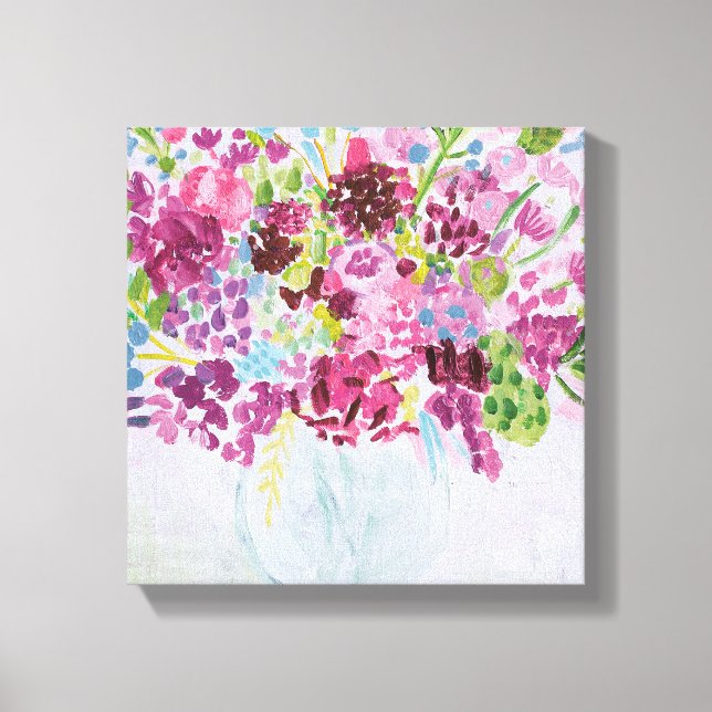 Toile Bouquet de fleurs lumineuses (Recto)