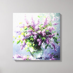 Toile Bouquet de lilas en fleurs de lavande