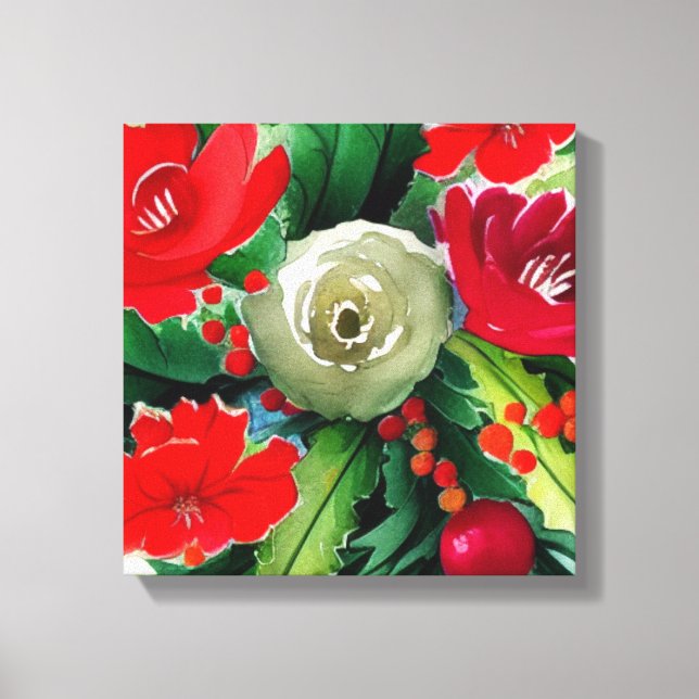 Toile Bouquet de Noël (Recto)
