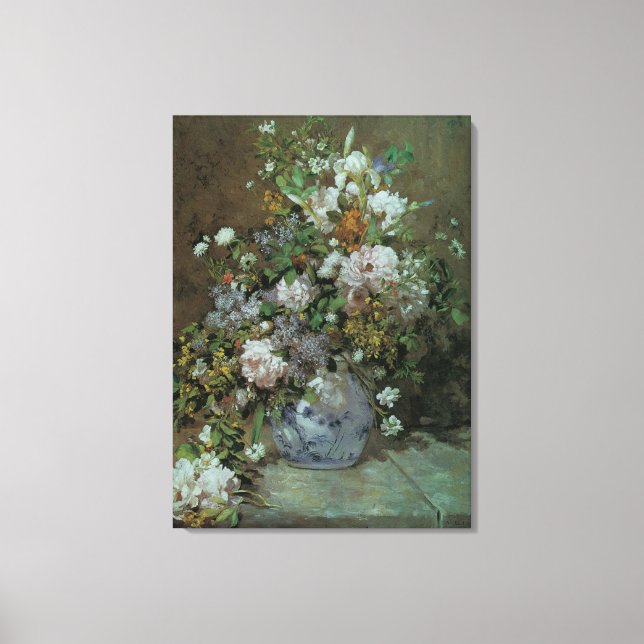 Toile Bouquet de printemps de Pierre Renoir, Fleurs Vint (Recto)