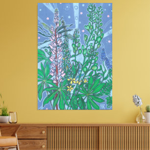 Toile Bouquet fleur sauvage Bluebonnet Fleurs Floral Art