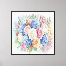 Bouquet floral élégant à l'aquarelle pastel