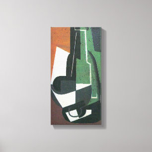 Toile Bouteille de Carafe de vin de Juan Gris, Cubisme V