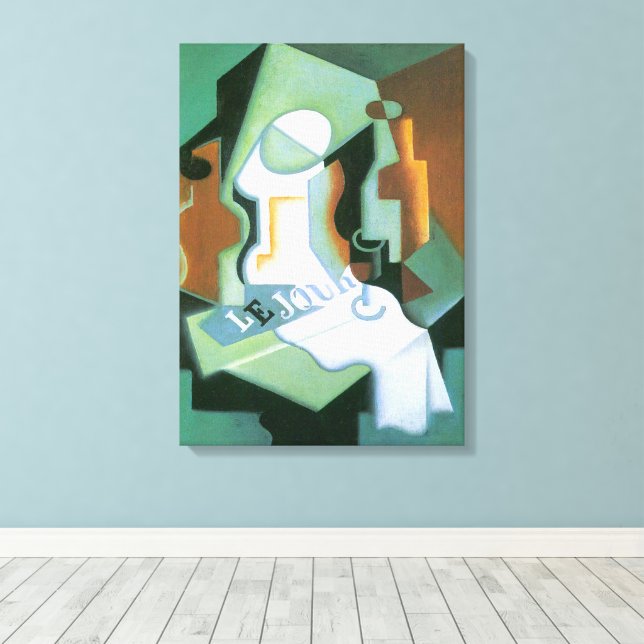 Toile Bouteille et plat de fruits de Juan Gris, Cubisme  (Insitu (Plancher de Bois))