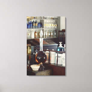 Toile Bouteilles antiques de pharmacie