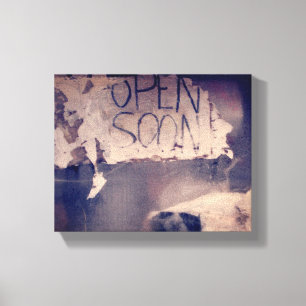 Toile Boutique Abandonnée Avec Déclinaison Ouvrir Bientô