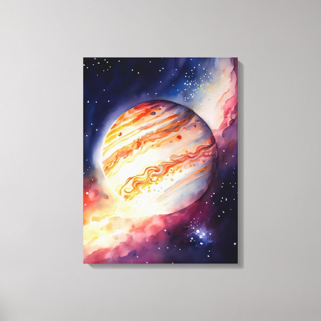 Toile Bouton d'art Jupiter Aquarelle Majestic (Recto)