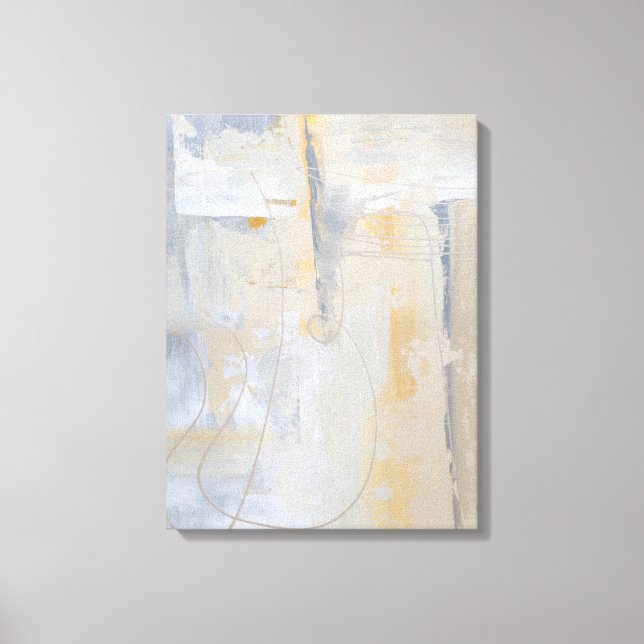 Toile Boutterscotch Gris Blanc moderne peinture Abstrait (Recto)