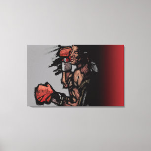 Toile Boxe allongée