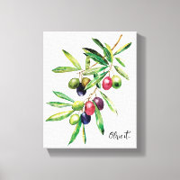 Branche d'olive aquarelle