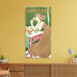 Toile Brasserie Art Nouveau vintage Fraikin-Courard