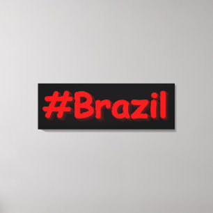 Toile "#Brazil" Joli design. Commandez dès maintenant 