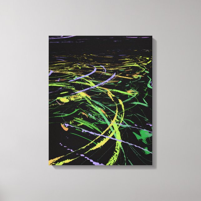 Toile Bright Abstract Waves (Recto)
