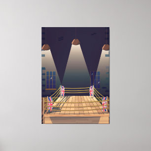 Toile British Boxing ring Gym.