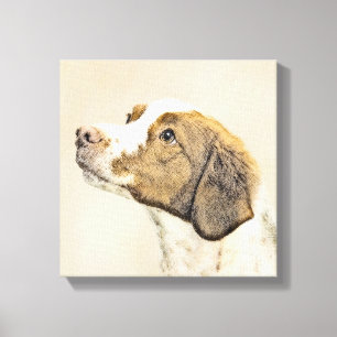 Toile Brittany Peinture - Cute Original Chien Art