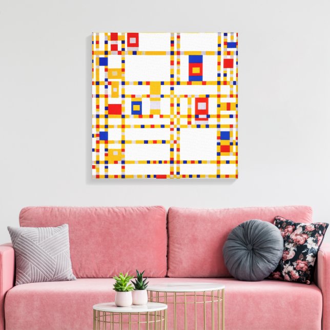 Toile Broadway Boogie Woogie | Piet Mondrian | (Insitu(Salon))