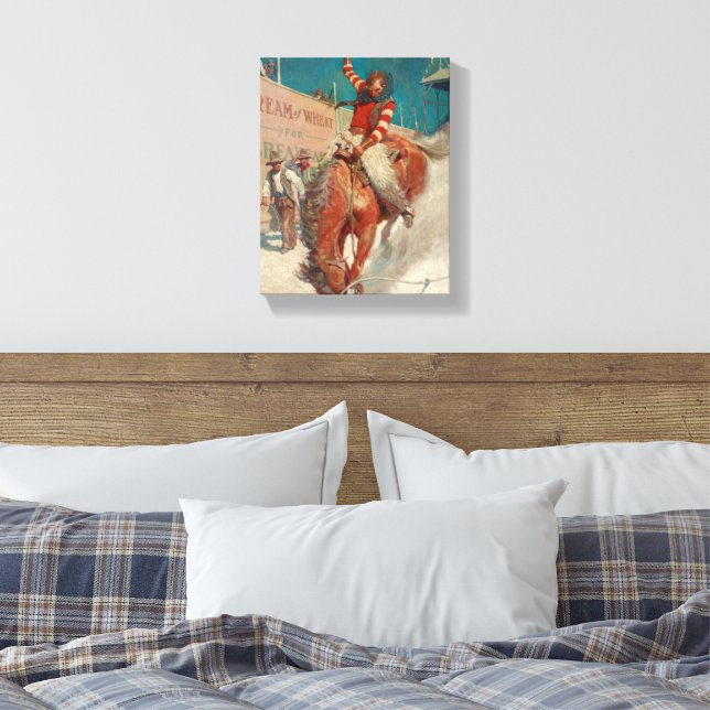 Toile Bronco Buster par Newell Convers Wyeth (Insitu(Chambre))
