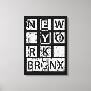 Toile Bronx New York  Typographie de Grunge