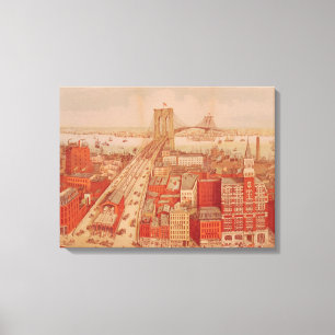 Toile Brooklyn Bridge, c.1883