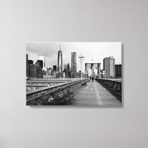 Toile Brooklyn pont noir et blanc