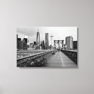 Toile Brooklyn pont noir et blanc
