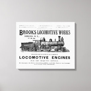 Toile Brooks Steam Locomotive Works 1890