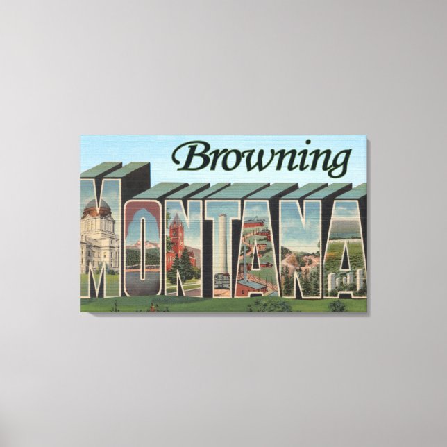 Toile Browning, Montana - Scènes de grandes lettres (Recto)