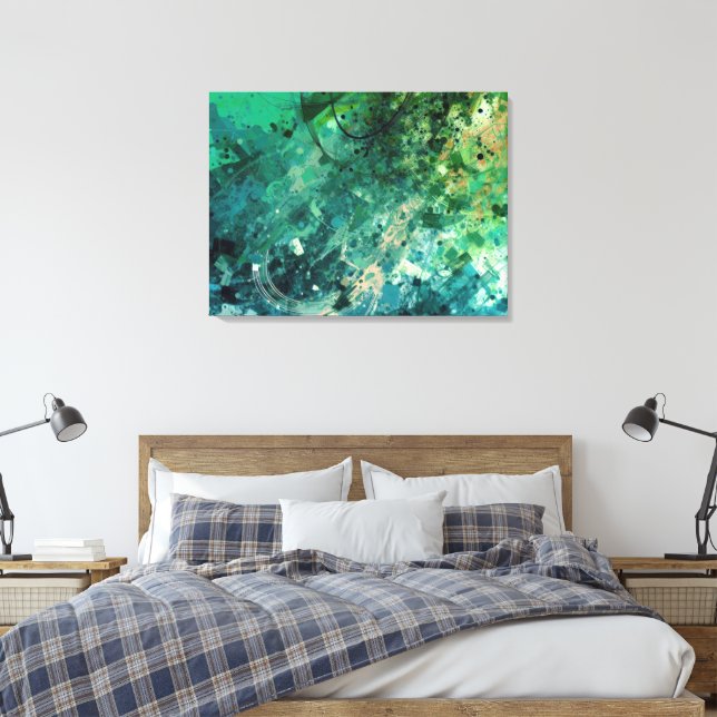Toile Bruit vert Abstrait (Insitu(Chambre))