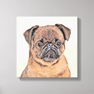 Toile Bruxelles Griffon Smooth Painting Original Chien A