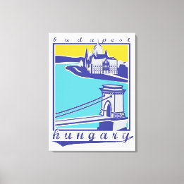Toile Budapest, Hongrie, affiche