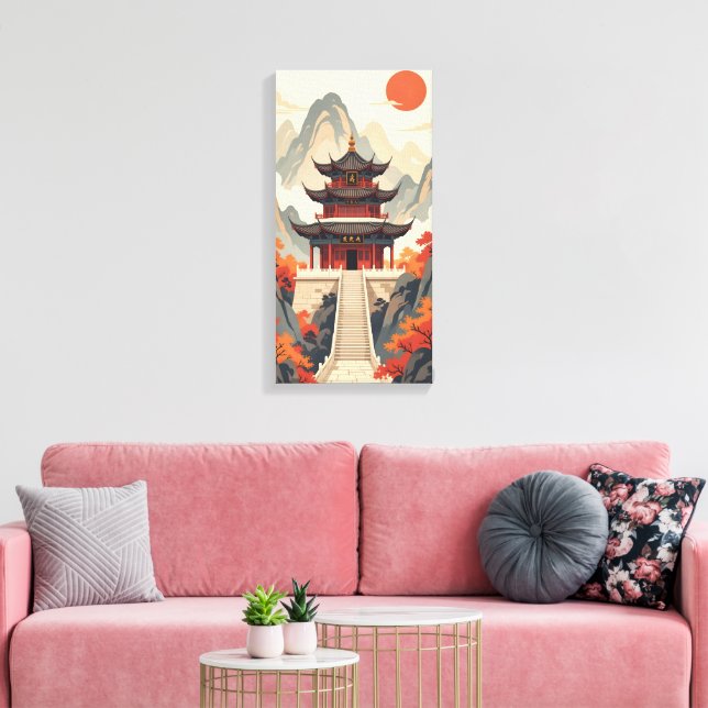 Toile Buddhist Temple Canvas Print (Insitu(Salon))
