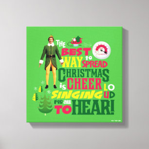 Toile Buddy l'Elfe   Citation graphique de Noël
