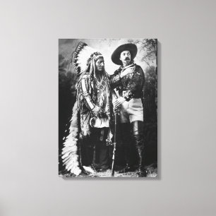 Toile Buffalo Bill Cody & Sitting Bull - Vers 1885