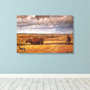 Toile Buffalo Bones labourés par Harvey Thomas Dunn