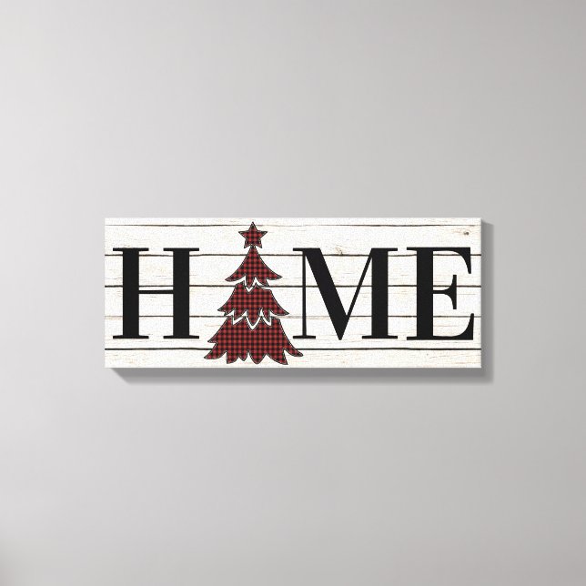 Toile Buffalo Plaid Christmas Tree HOME (Recto)