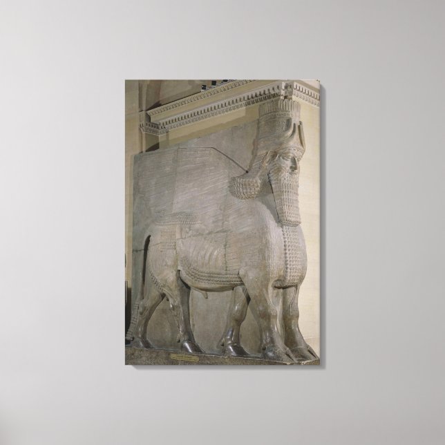 Toile Bull ailé sur la façade du roi Sargon II (Recto)