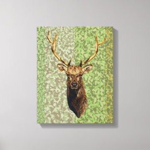 Toile Bull Elk Head animal nature wildlife art