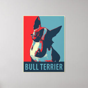 Toile Bull Terrier Parodie politique