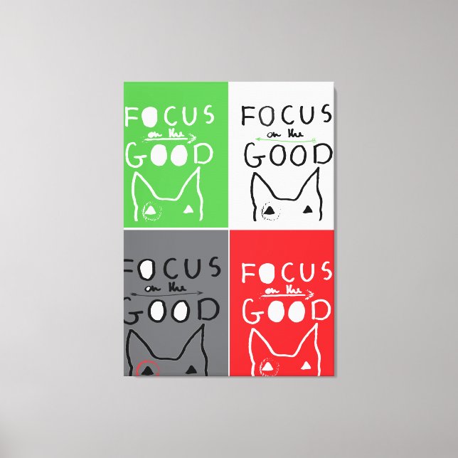 Toile Bull Terrier Pop Art Focus sur la BONNE inspiratio (Recto)