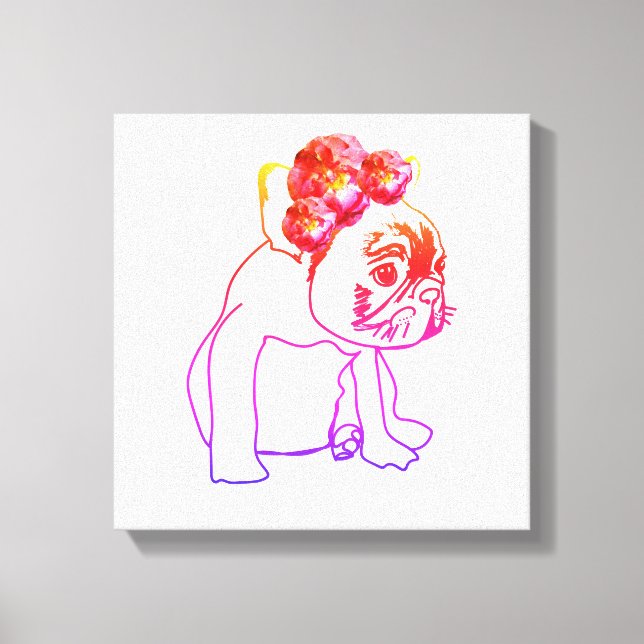 Toile Bulldog Français Chien Chien Doux Chien Chien Chie (Recto)