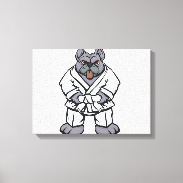 Toile Bulldog jiu jitsu choose backgror (Recto)
