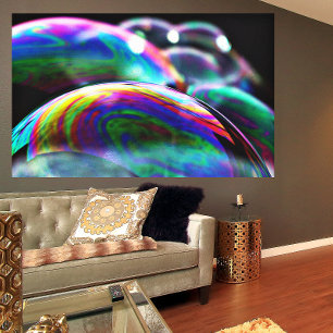 Toile Bulles Iridescentes Vibrantes Art - Maison et Bure