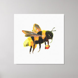 Toile Bumble Bee transportant du pollen