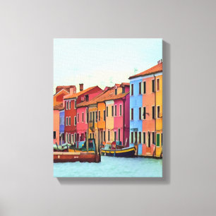 Toile BURANO - Lagon vénitien Venise - Burano