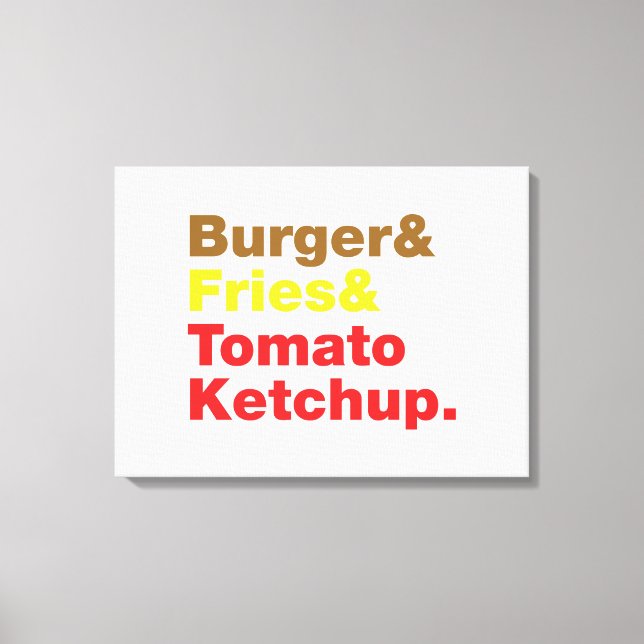 Toile Burger & Fries & Tomato Ketchup. (Recto)