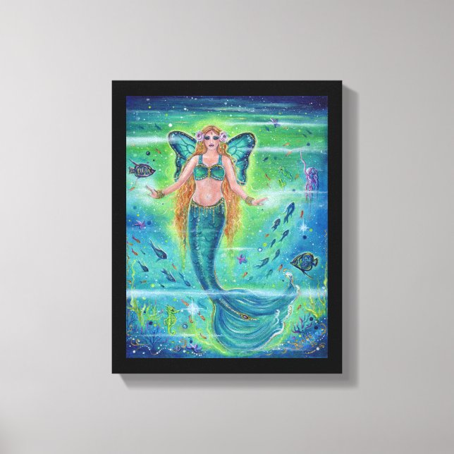 Toile Butterfly Mermaid en paix intérieure par Renee Lav (Recto)