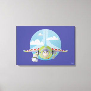 Toile Buzz Flying Lightyear désespéré Retro Graphic