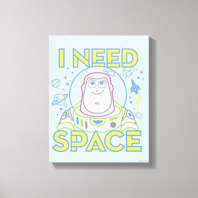 Toile Buzz Lightyear "I Need Space" (Recto)
