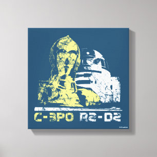 Toile C-3PO & R2-D2 Vintage